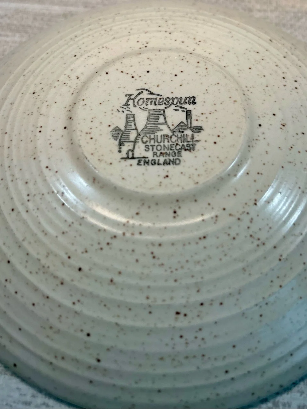 Churchill Stonecast Homespun England Speckled Stoneware Plates Set of 3